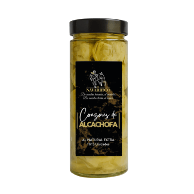 CORAZONES DE ALCACHOFA FRASCO ERGO 580 ml ETIQUETA NEGRA 11/15 frutos