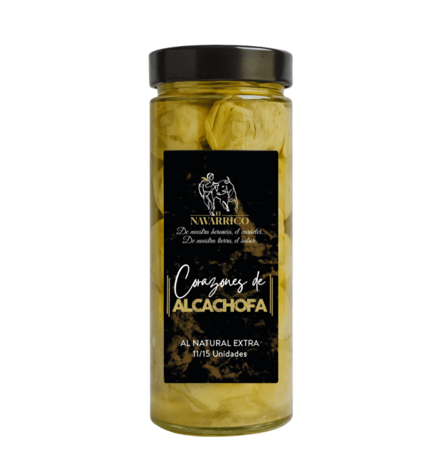 CORAZONES DE ALCACHOFA FRASCO ERGO 580 ml ETIQUETA NEGRA 11/15 frutos